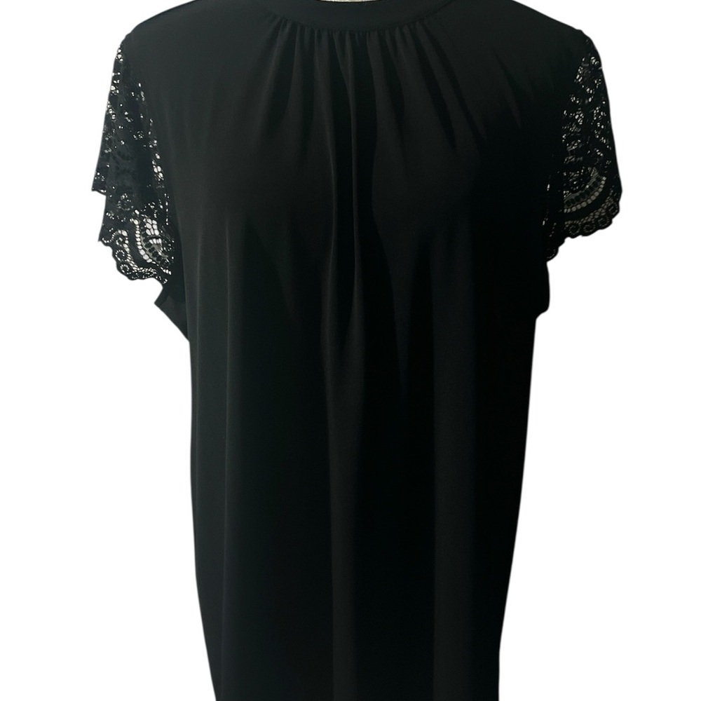 Torrid Black Embellished Cap Sleeve Blouse